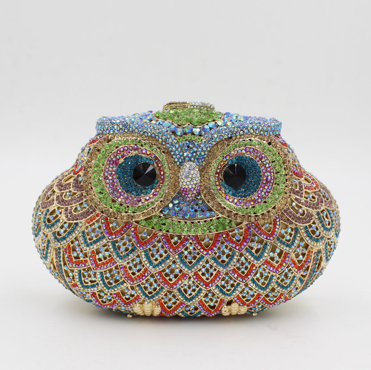 Colored Diamonds Owl Dinner Clutch