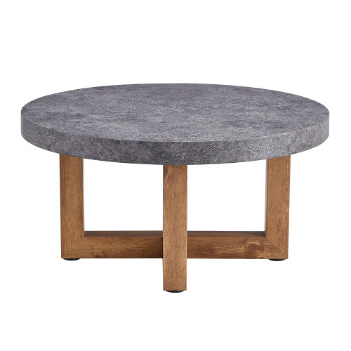 Modern Gray Texture MDF Round Coffee Table