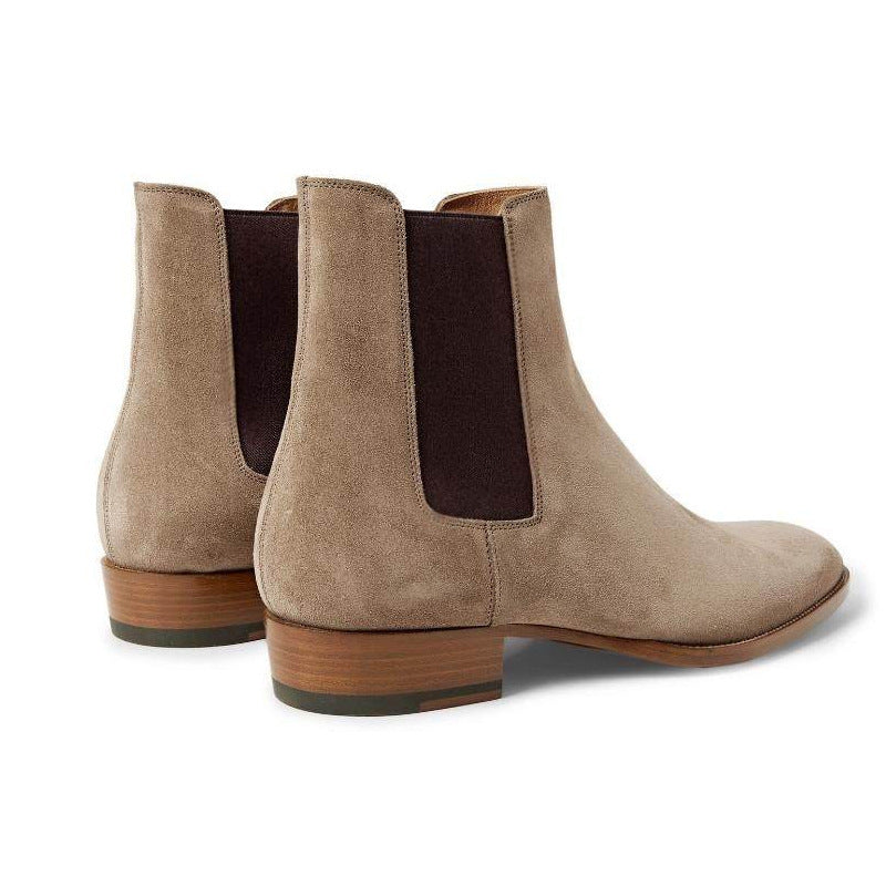 Suede Nubuck Pointed Toe Martin Boots