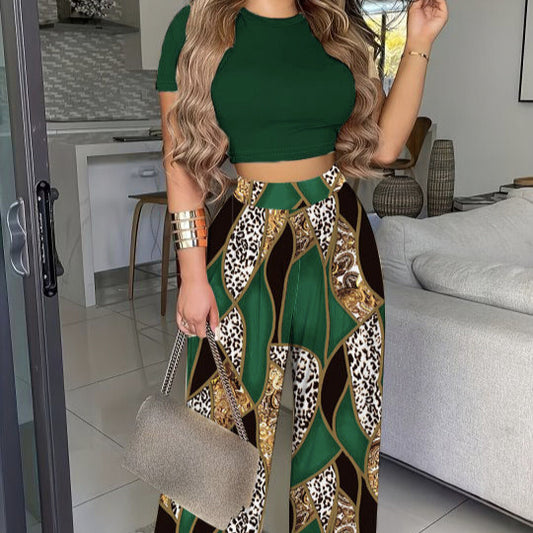 Petal Sleeve Two-Piece Top and Pants