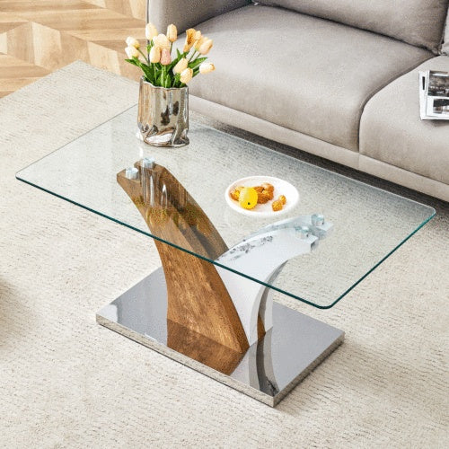 Rectangular Tempered Glass Coffee Table