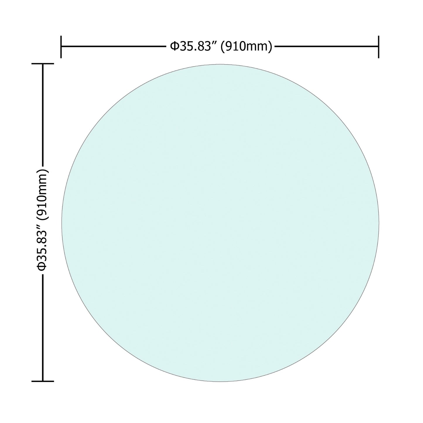 Round Tempered Glass Table