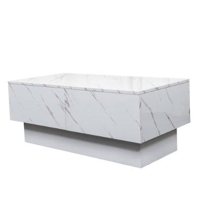 Extendable Coffee Table With Sliding Tabletop andHidden Storage Compartment