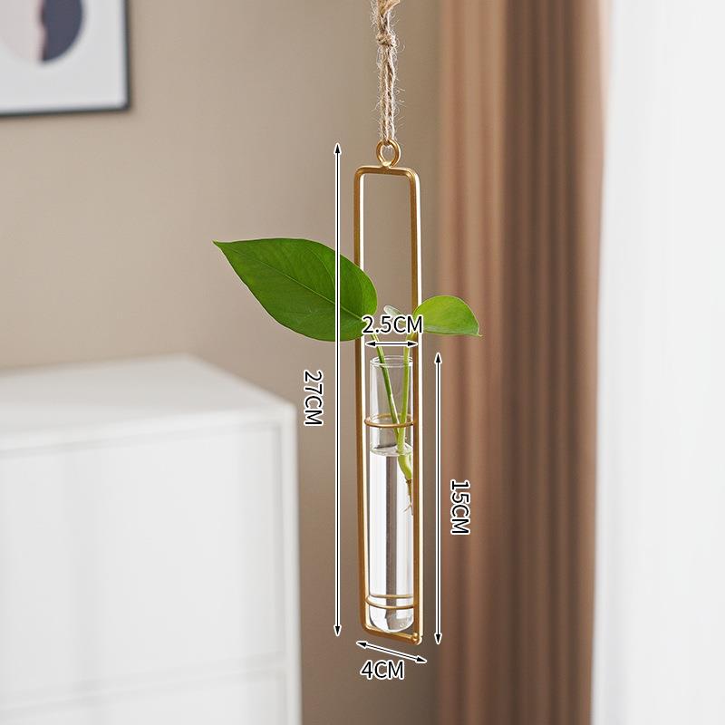 Scandinavian-Style Hanging Glass Hydroponic Vase