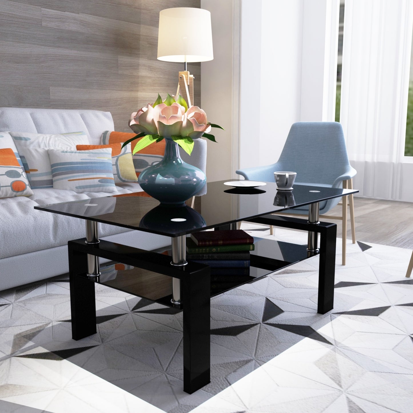 Glass Rectangle Coffee Table