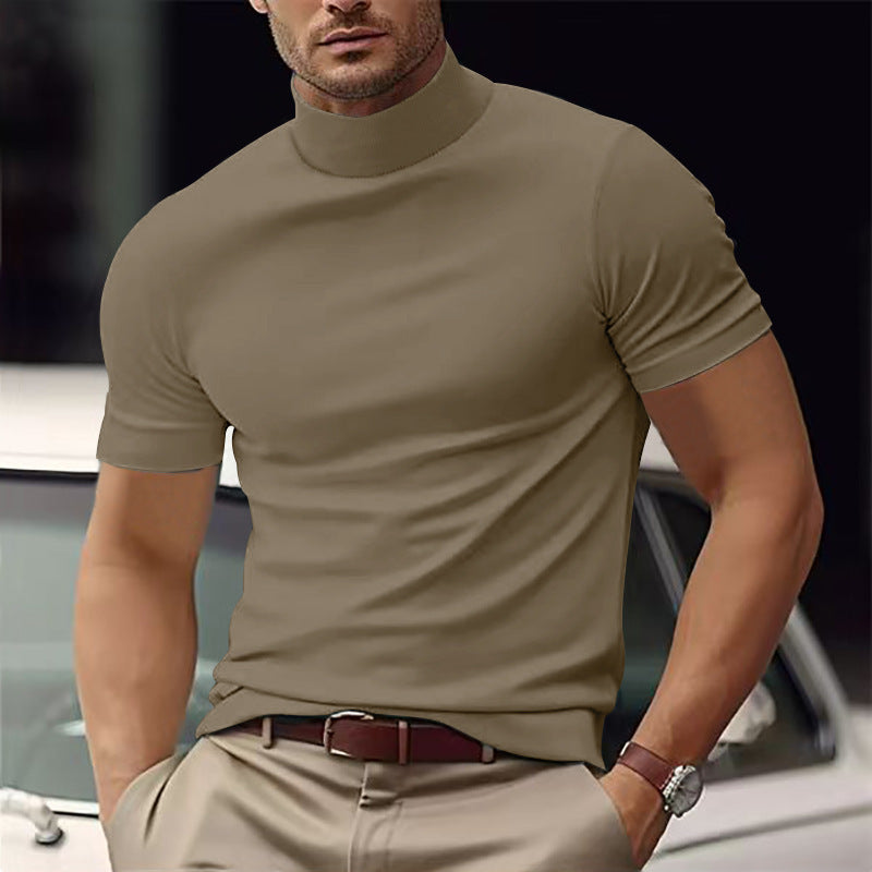 Solid Color Thick Collar Shirt