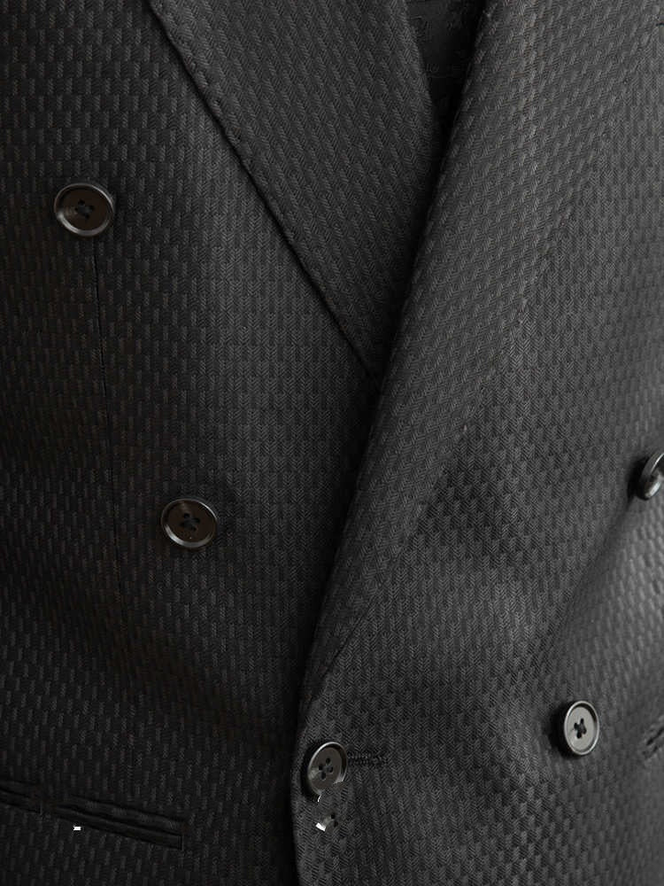 Texture Double Breasted Blazer