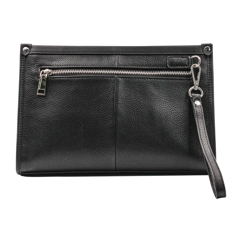 Leather Fingerprint Lock Business Bag