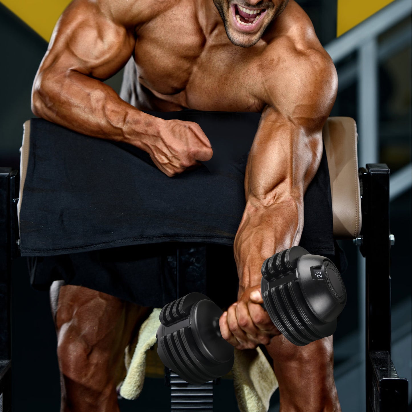 Adjustable Weight Dumbbell - 52LBS