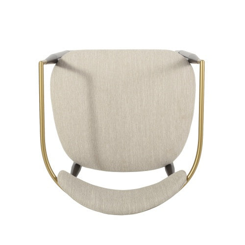 Counter Height Upholstered Bar Stools With Back Barstools Set Of 2 - Beige Faux PU Leather