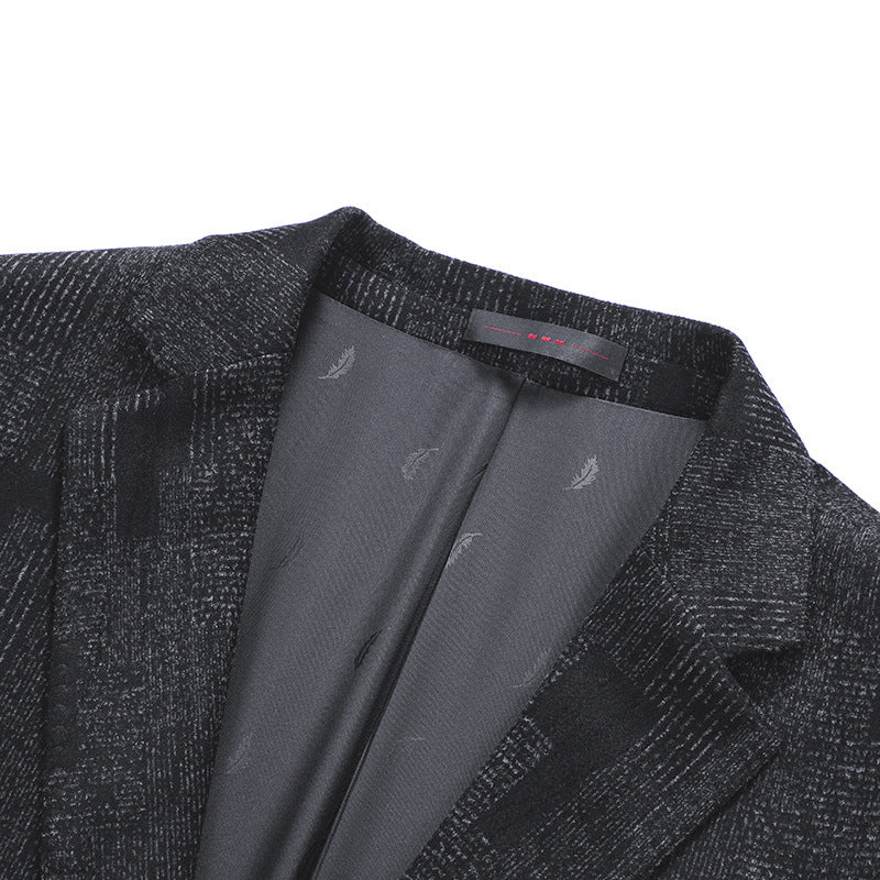 Grid Pattern Slim Fit Blazer