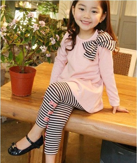 Shouder Bow Sweter Pants Set