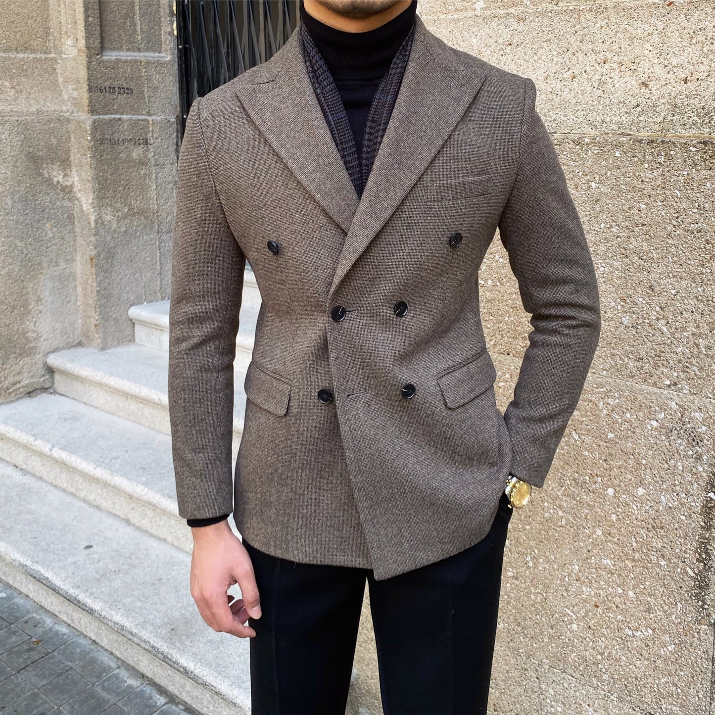 Woolen Double Breasted Blazer