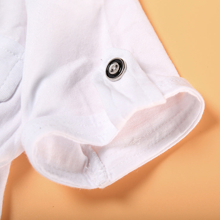 Handsome Short-sleeved Shirt  Jeans 3-piece Outfit