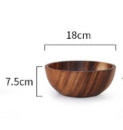 Natural Wooden Fruit Salad Bowl