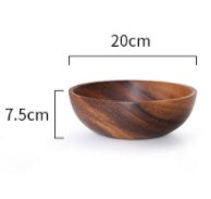 Natural Wooden Fruit Salad Bowl