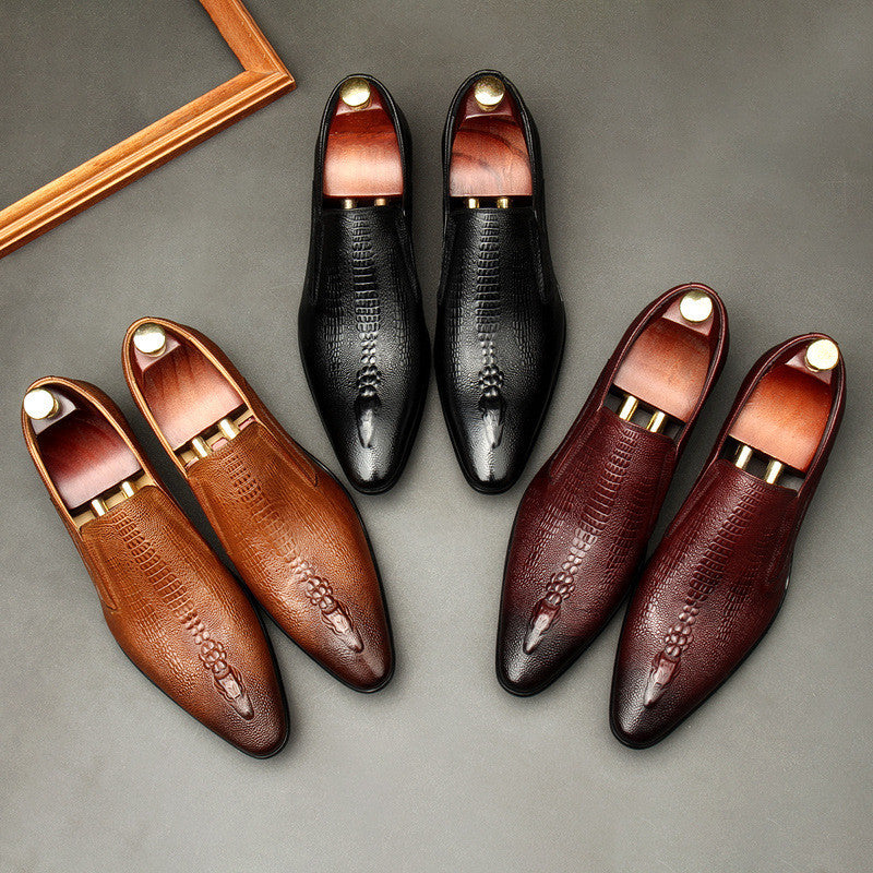 Pointed Toe Leather Dress Shoes