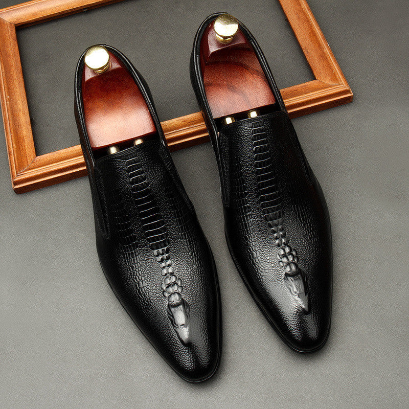 Pointed Toe Leather Dress Shoes