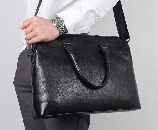 Genuine Leather Commuter Document Bag