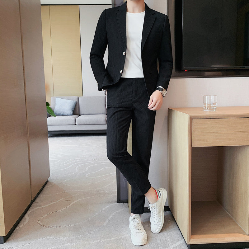 Waffle Casual Two-Piece Suit