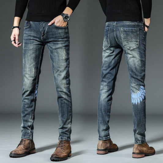 Slim Fit Straight Tube Jeans