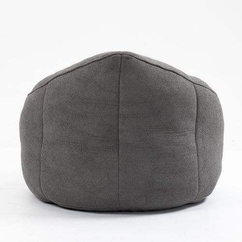 High Pressure Foam Bean Bag Chair With Footrest - Grey
