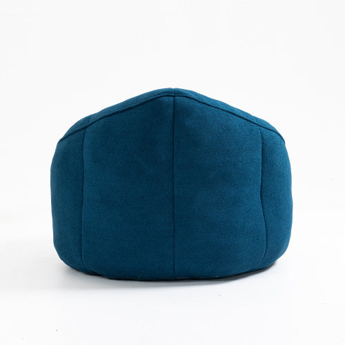 High Pressure Foam Bean Bag Chair With Footrest - Blue