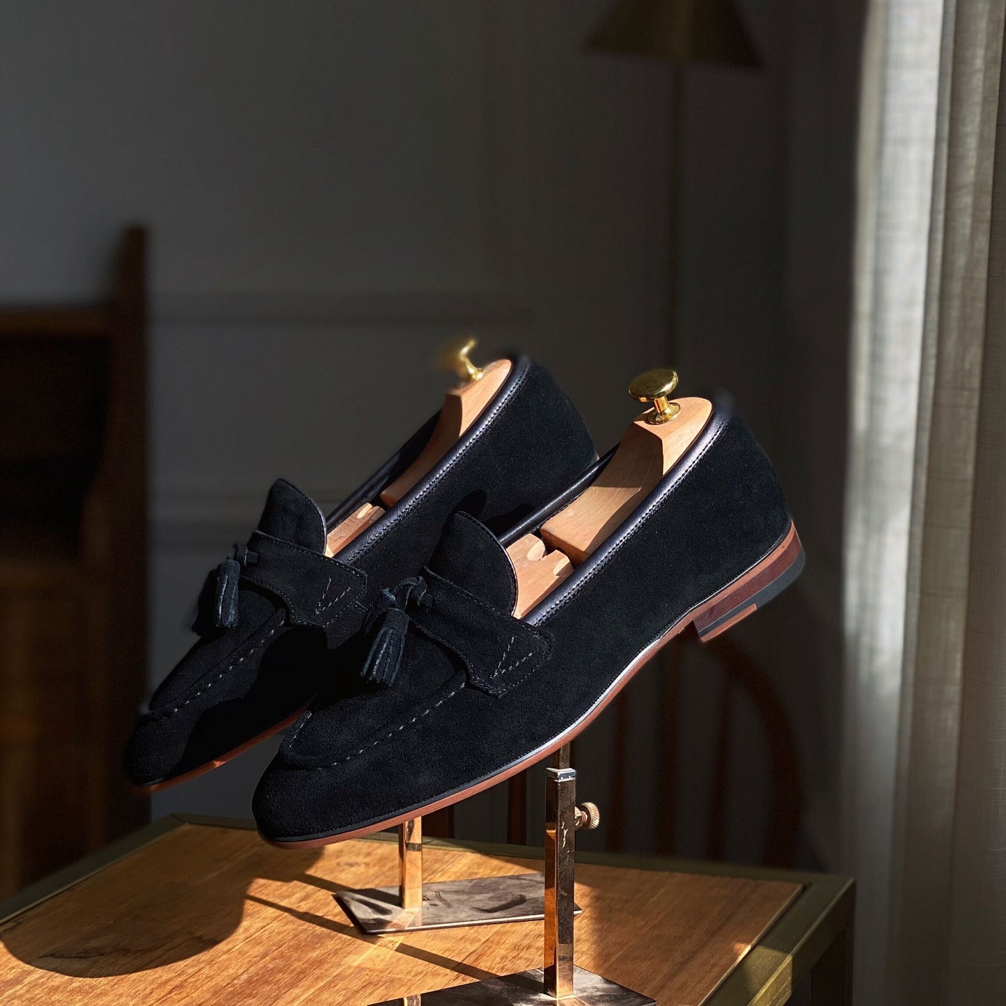 Suede Oxford Tassle Loafers