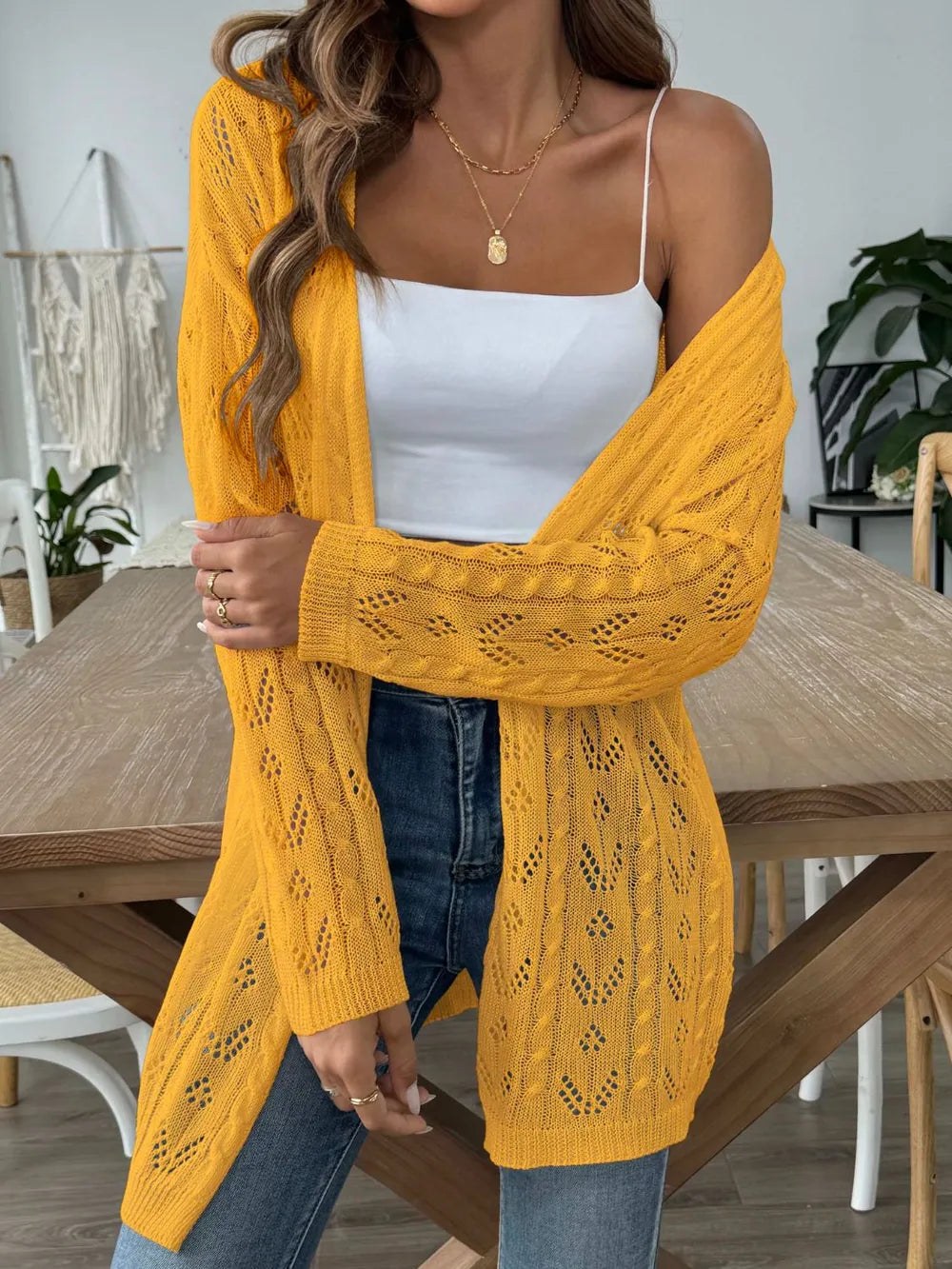 Hollow Woven Sweater without Buttons