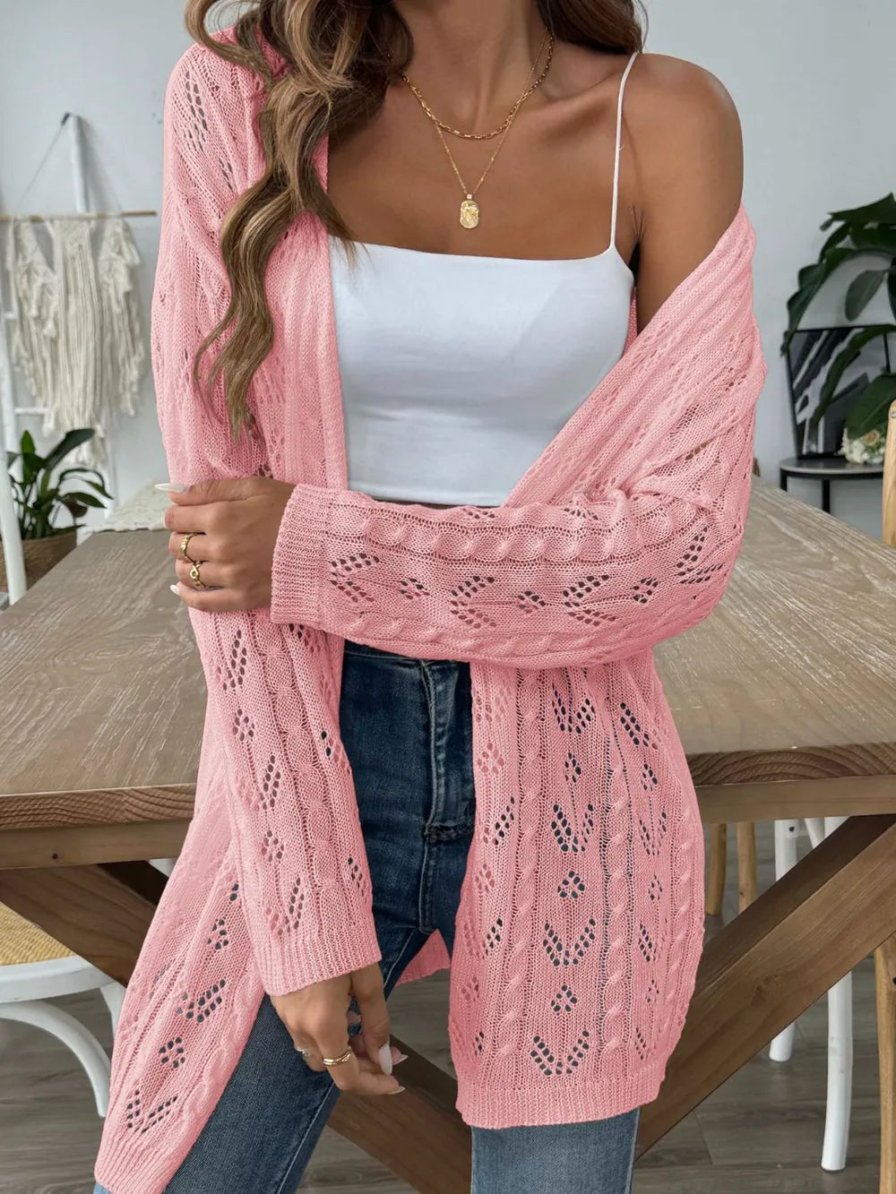 Hollow Woven Sweater without Buttons