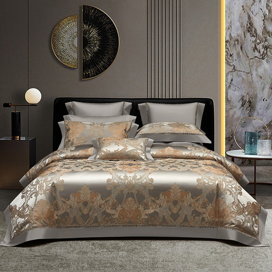 Silk High Precision Four-piece Jacquard Bed Set