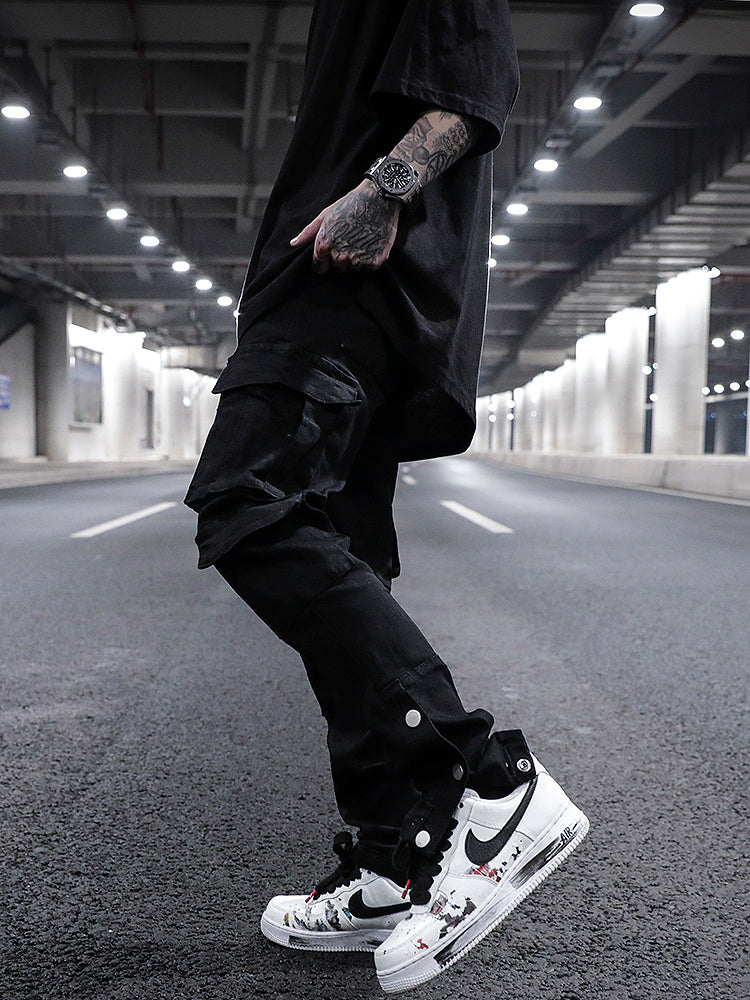 Three-dimensional Tailoring Breasted Jeans With Ankle Buttons