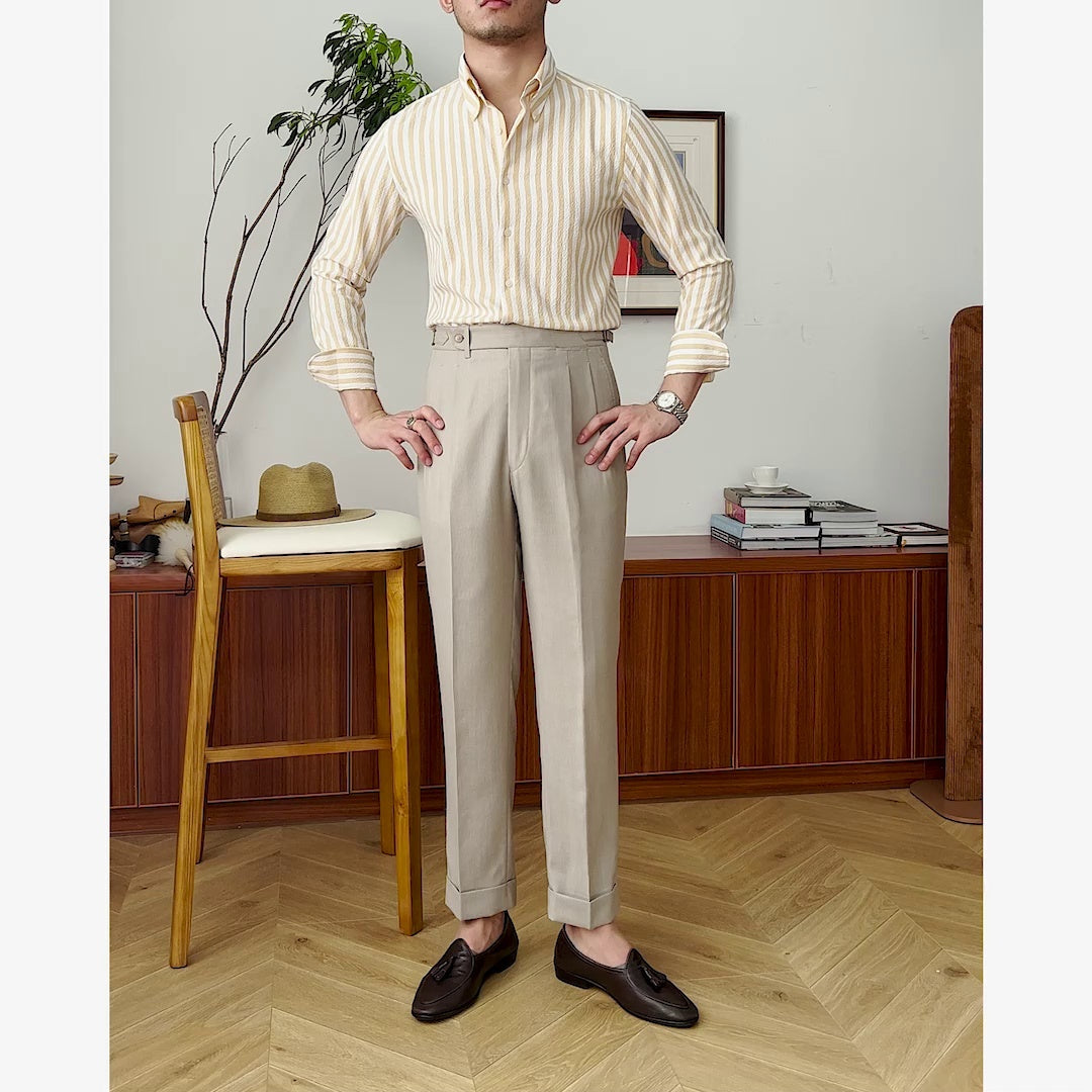 Striped Seersucker Button Down