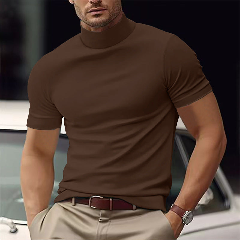 Solid Color Thick Collar Shirt