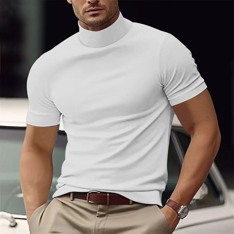 Solid Color Thick Collar Shirt