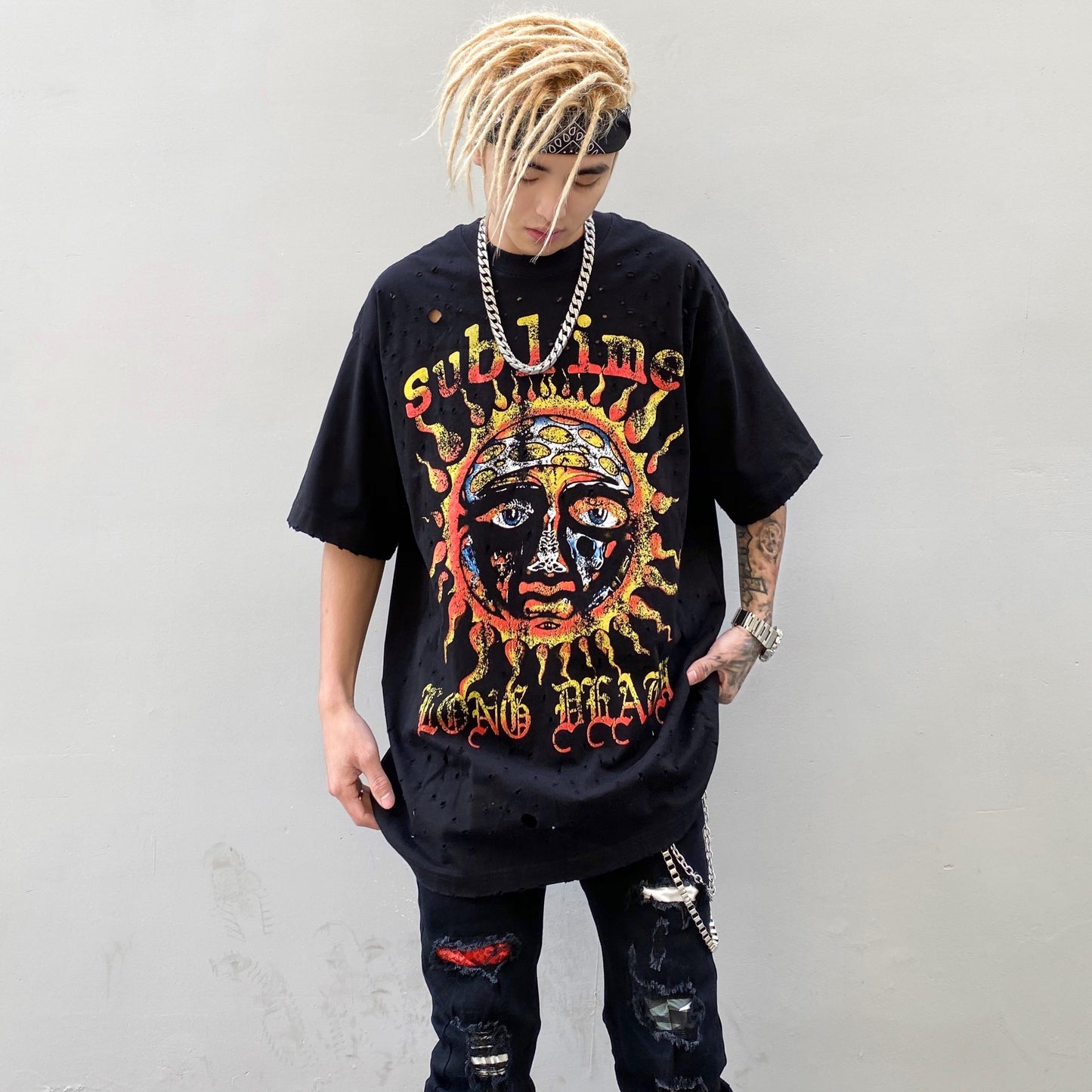 Sublime Long Death Short Sleeve Tide Tee