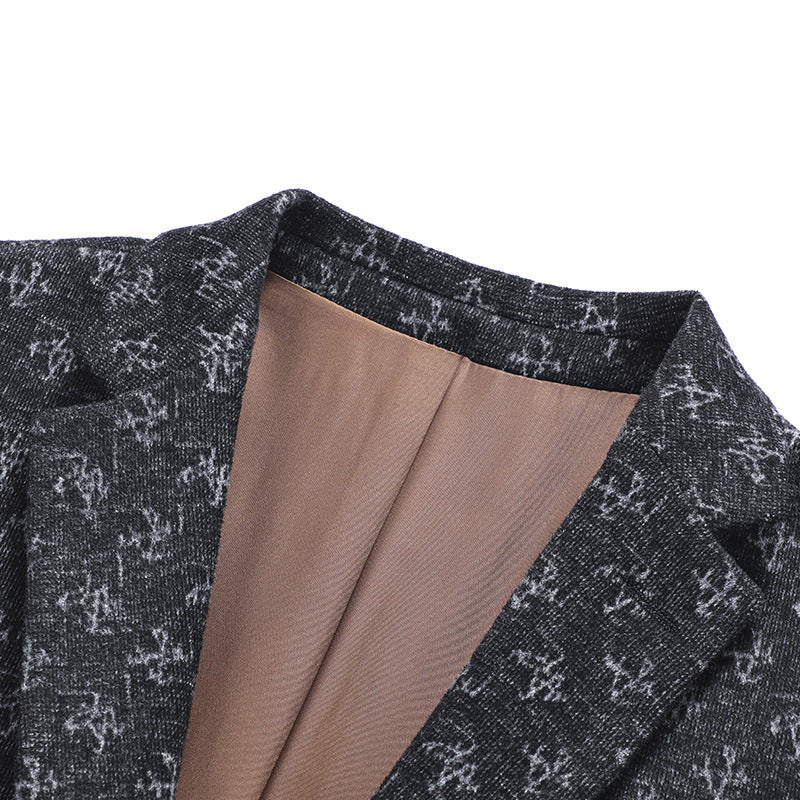 Two-Button Cross Stitch Slim Fit Blazer