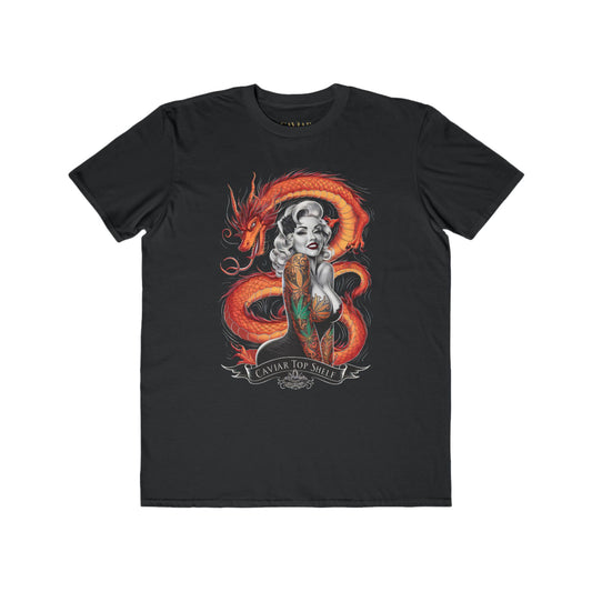 CAVIAR Top Shelf Dragon Pinup Fitted Tee