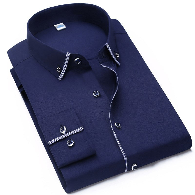Embriodered Long Sleeve Button Down