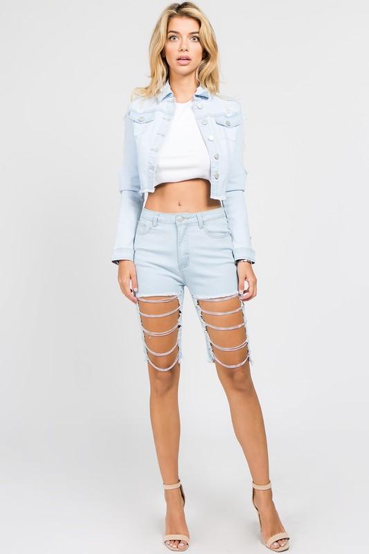 Cutoffs with Chain Bermuda Shorts