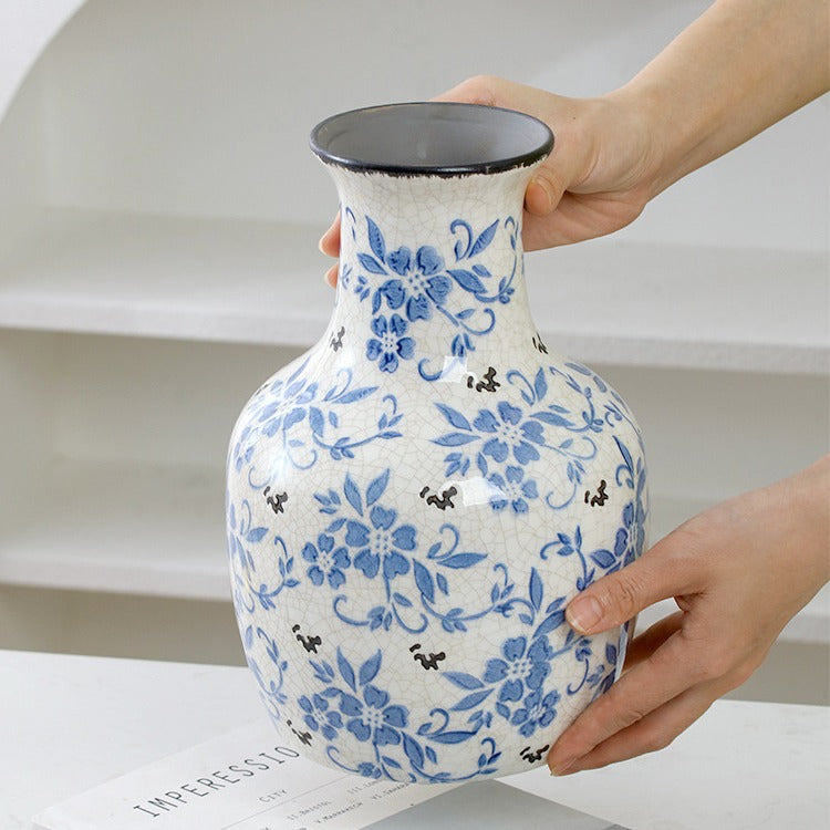 Blue and White Porcelain Ceramic Vase