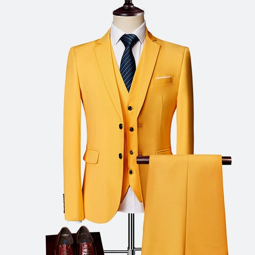 Three-Piece Slim Fit Formal Suit