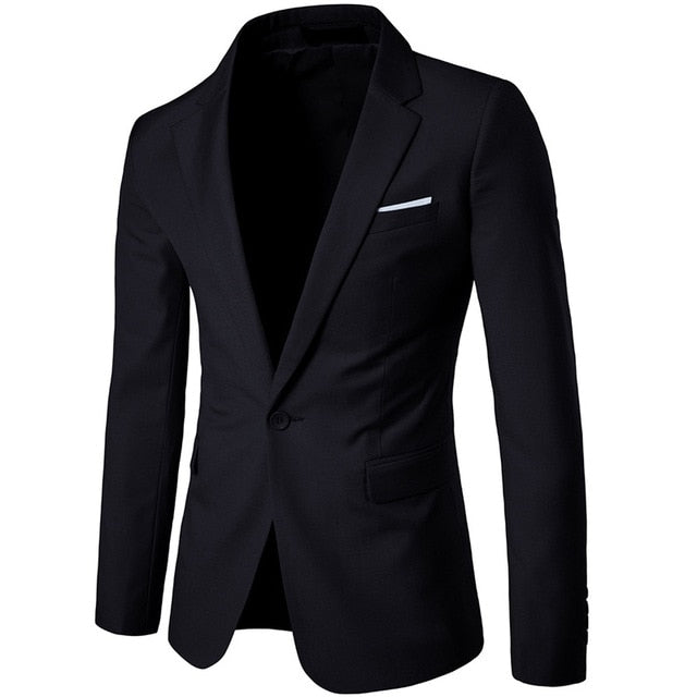 Single Breasted One Button Terno Masculino Blazer