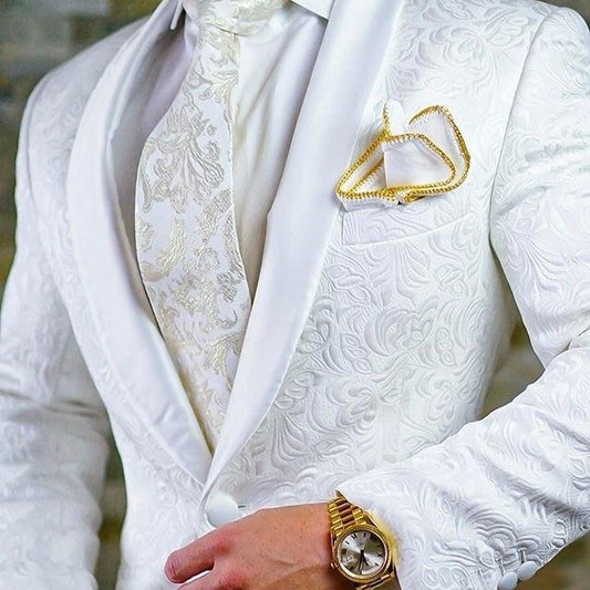 Jacquard Tuxedo Shawl Two-Piece Suit