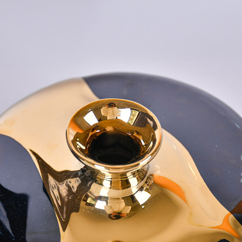 Creative Blue & Gold Modern Ceramic Vase