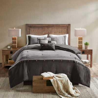 Faux Suede Comforter 7 Piece Set
