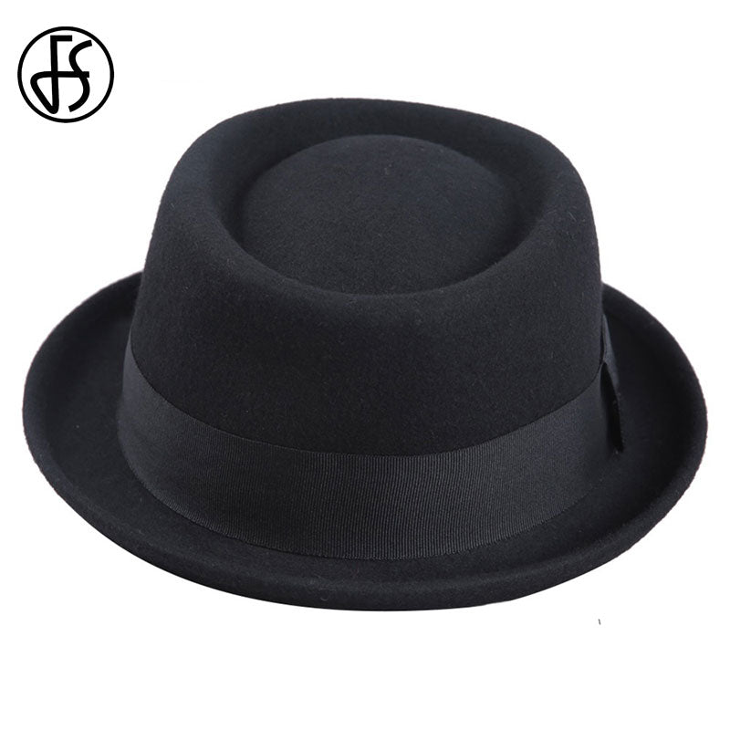 Pork Pie Wool Felt Trilby Fedora