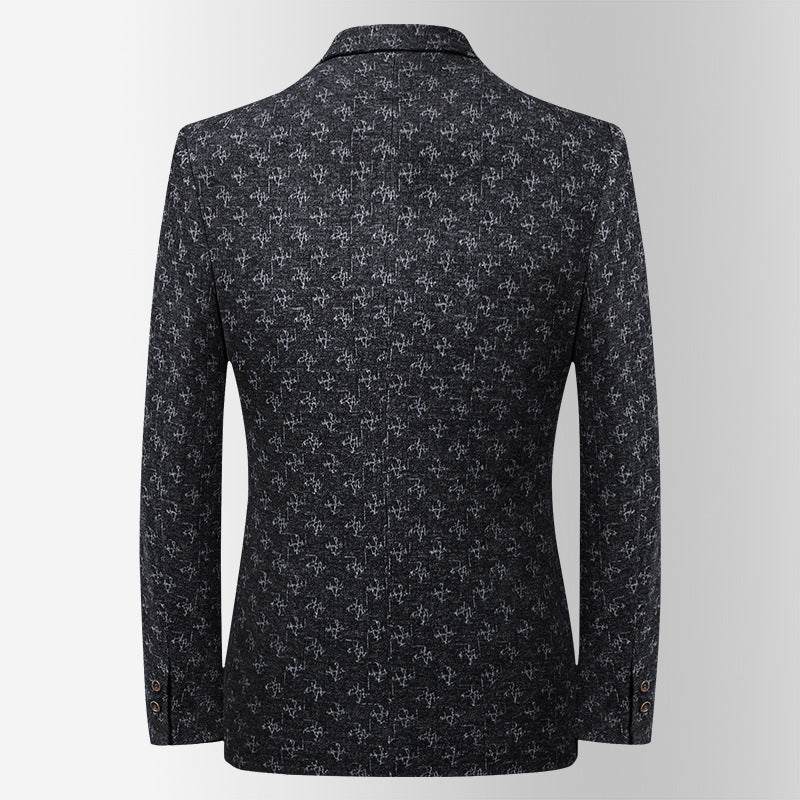 Two-Button Cross Stitch Slim Fit Blazer