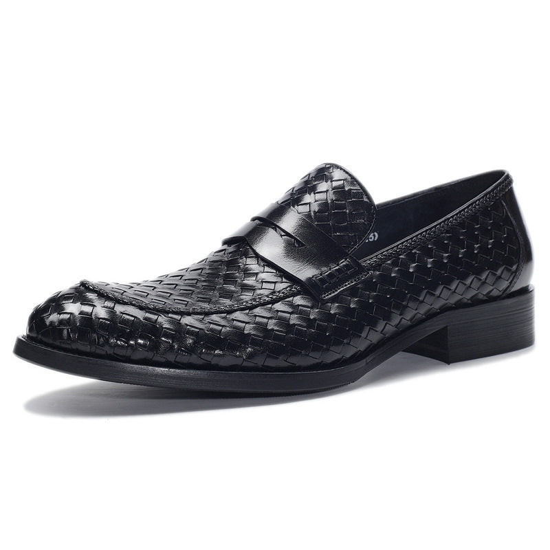 Leather Woven Dress Shoes