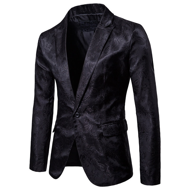 Paisley Two-Piece Single Breasted Suit